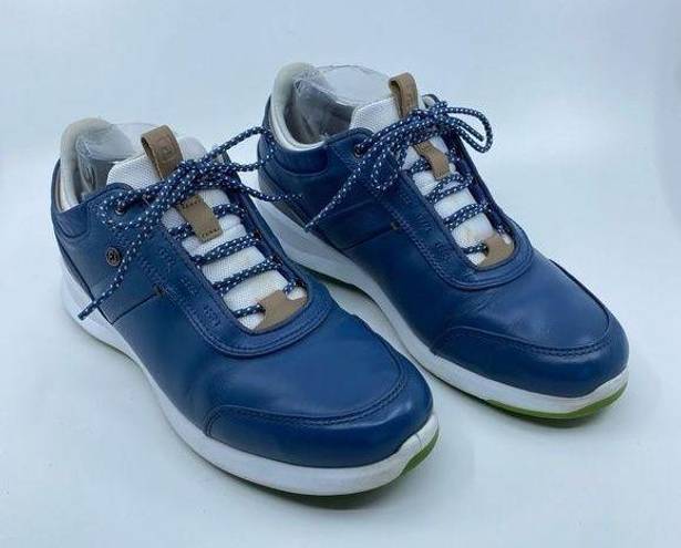 FootJoy  Women’s Stratos Waterproof Leather Golf Shoes Color Blue SZ 8