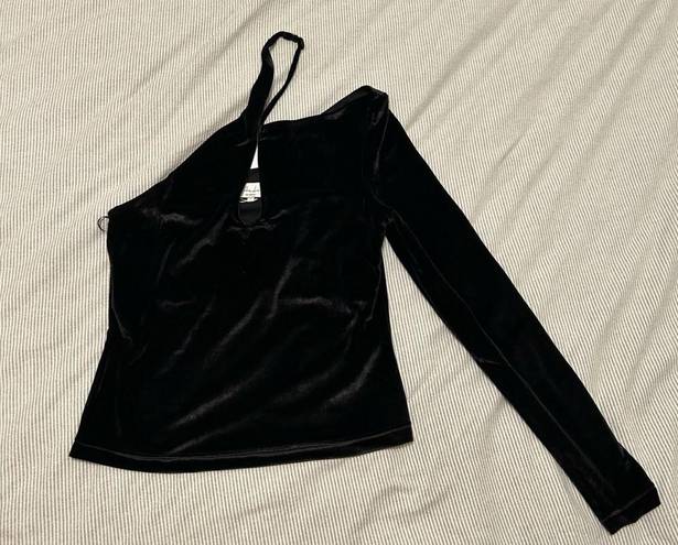 L'Academie L’Academie NWT Weller Top in Black Velvet size Medium (M)