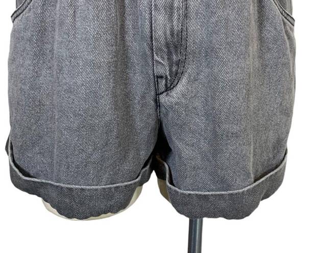 Isabel Marant  ETOILE Itea Gathered Denim Paperbag Shorts in Grey Size 34