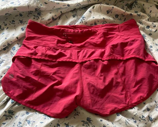 Lululemon Pink Speed Up Shorts 2.5”