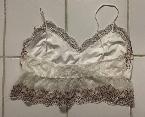 ZARA Lace Bralette White Size M