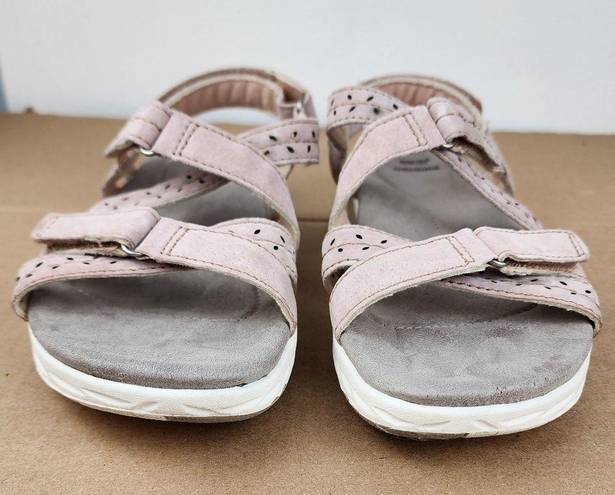 Earth Origins  Sandal Westfield Wendy Blush Pink Suede Adjustable Straps Size 10M