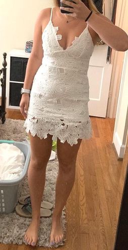 Nasty Gal White Lace Dress 
