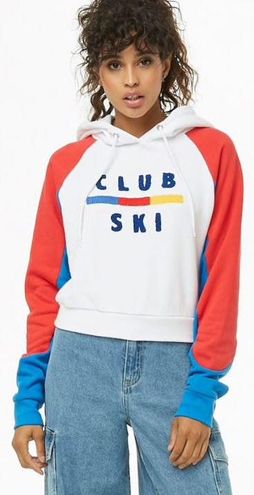 Forever 21 Crop Club Ski hoodie