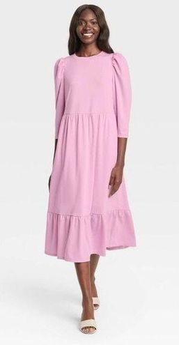Who What Wear Ruched Sleeve Maxi Dress