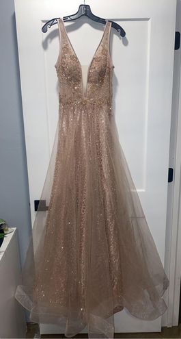 GB Prom Dress (Rose Gold) Tan Size 4 - $147 (57% Off Retail) - From Ruby