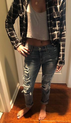 EXPRESS Ripped Cuff Jeans