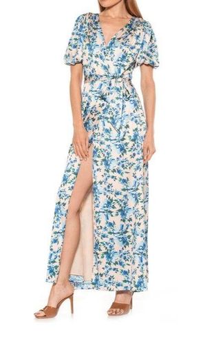 Alexia Admor Alexia Armor Mikayla Wrap Maxi Dress Blue Size 12 - $37 ...