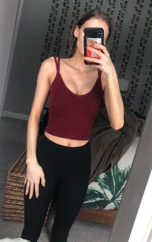Forever 21 Red Knit Crop Top