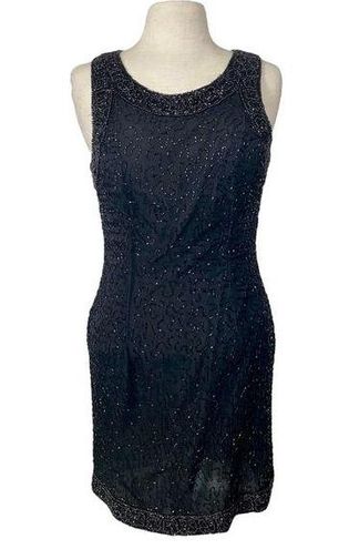 Laurence Kazar Vintage whimsical whimsygoth 90s black silk beaded ...