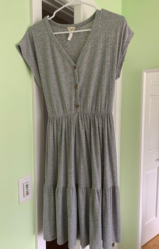 Caution to the Wind Gray Dress Size L - $12 (40% Off Retail) - From Natalie