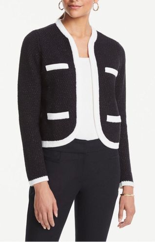 Ann Taylor Tipped Sweater Jacket