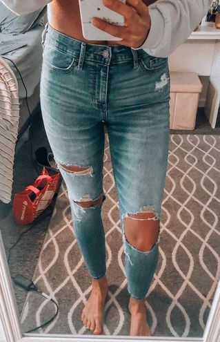 Hollister Ripped Light Wash Skinny Jeans