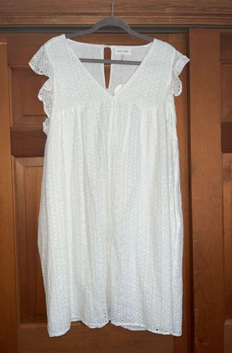 Luca + Grae Luca and Grace White Eyelet Dress Size 3X - $12 (78% Off ...