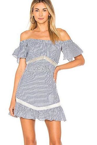 Ale By Alessandra Off The Shoulder Gingham Dress
