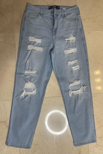 hollister ripped mom jeans