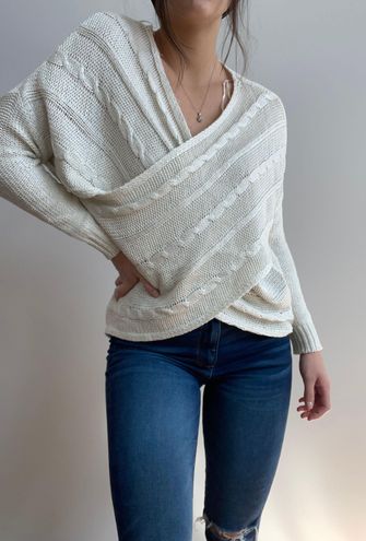 Francesca's NWT front Cross Sweater