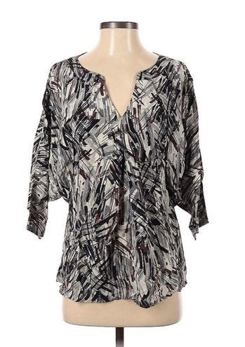 BCBG MAX AZRIA Java Silk Abstract Printed Blouse Top -XS Multiple - $34 ...