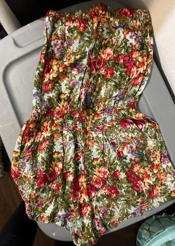 Angie Strapless Floral Romper ⭐️