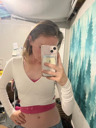 Hollister white crossover crop top