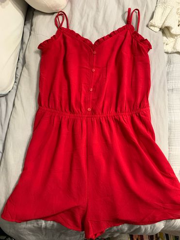 Divided Red Romper