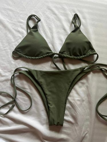 Sage green string bikini, adjustable, Cheeky. - $19 - From Short