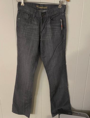 Old Navy Grey Distressed Boot Cut Jeans.