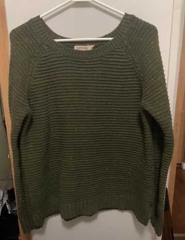 Faded Glory Green Knit Sweater 
