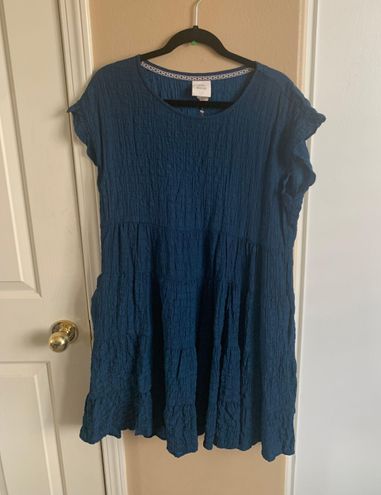 Knox Rose Blue tiered dress Size L - $15 (54% Off Retail) New With Tags ...