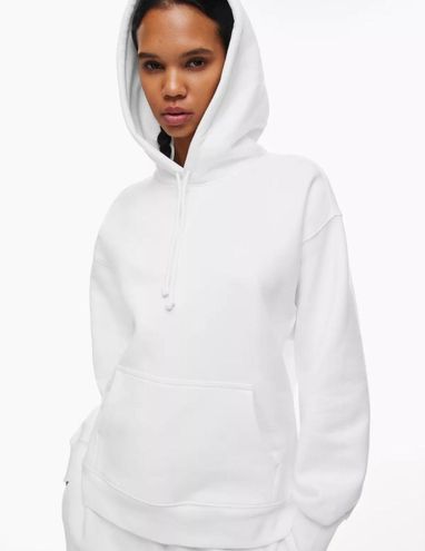 Aritzia Tna White Cozy Fleece Boyfriend Hoodie Size L - $38 (56% Off ...