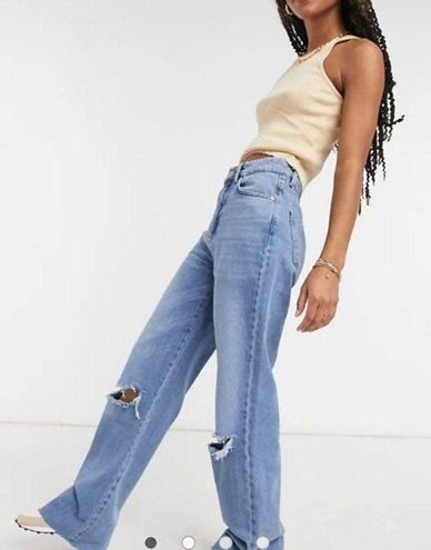ASOS Wide Leg Ripped Jeans 