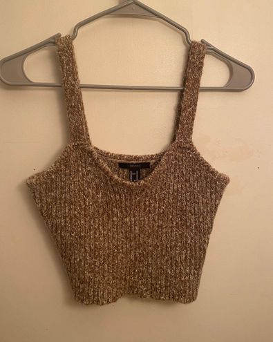 Forever 21 Brown Knit Crop Top