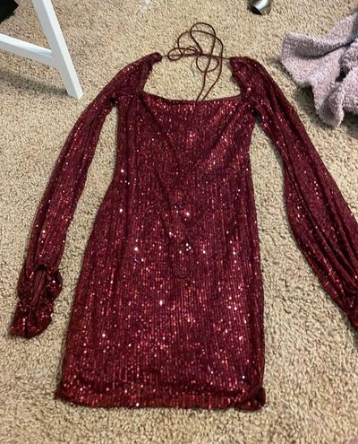 Lucy in the Sky Red Mini Sparkling Dress - $24 (73% Off Retail) - From ...