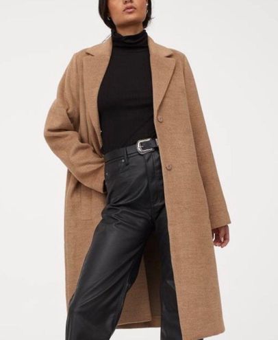 camel coat h and m