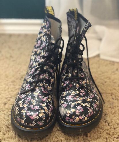 Dr. Martens Floral Doc Marten Boots Size 9 - $55 (65% Off Retail ...