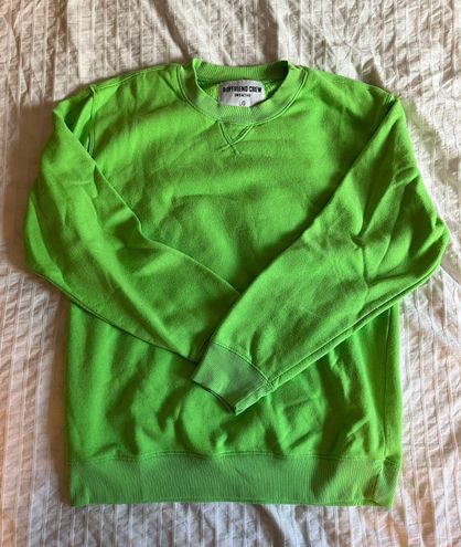 Boyfriend Crew Green Oversized Sweatshirt