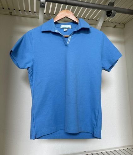 Vansport Short Sleeve Collared Polo Shirt Blue - Small - $8 (82% Off ...