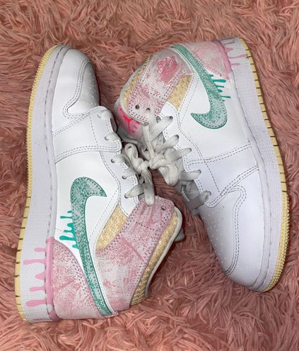 Jordan Air 1 Mid SE GS ‘ice cream’ Multiple Size 5.5 - $150 (34% Off ...