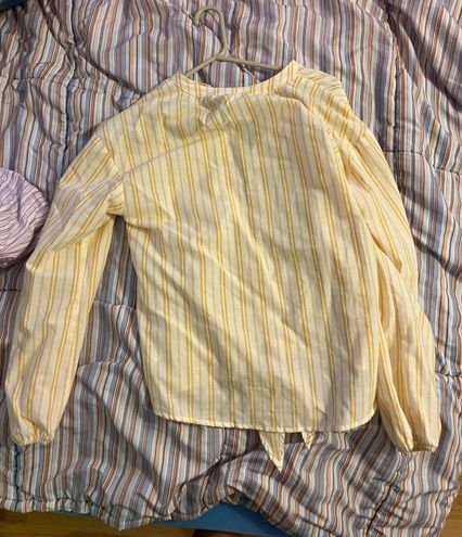 Universal Thread Yellow Striped  Blouse