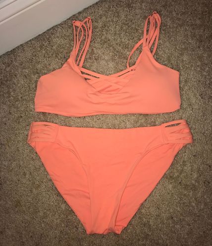 Tini Bikini Brand Bikini Set Coral/Peach Size xs