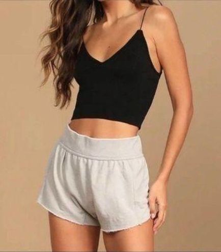 Free People Cozy Cool Girl Jersey Lounge Shorts in Sterling Size Medium NWT