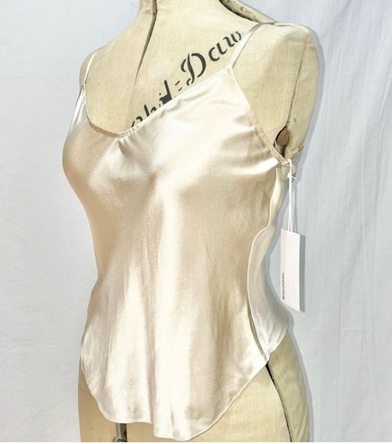 Reformation Silk Teddy Top Cami Ivory / Creme Small