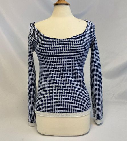 Handmade Blue & White Vintage Fabric Sweater