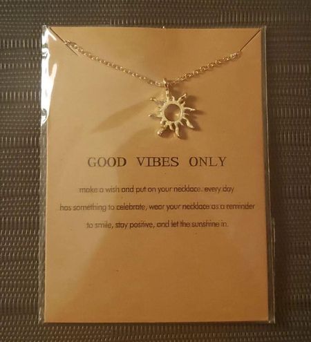 Inspirational GOOD VIBES Pendant Necklace Gold - $19 (32% Off Retail ...