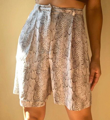 Mango Snakeskin High Waisted Shorts By MNG Suit