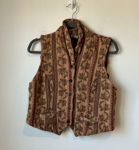 Putumayo Vintage Steampunk 1970s Patterned Quilted 70s Vest Brown - $50 ...