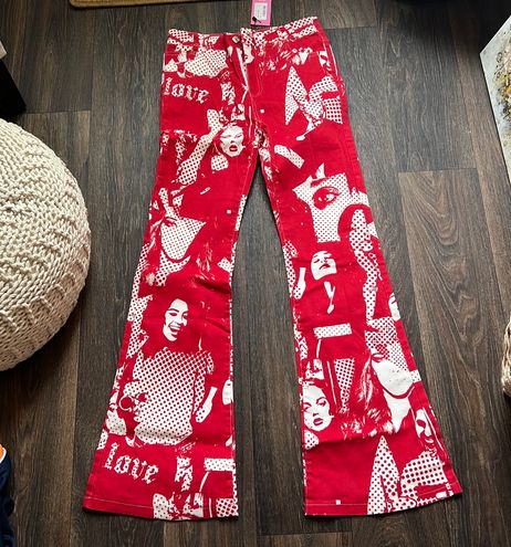 Edikted ANDY PRINTED FLARED JEANS