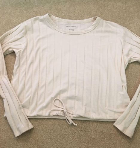 American Eagle Outfitters cream long sleeved