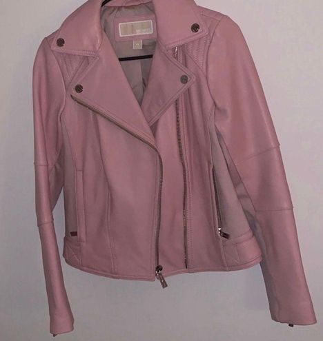 Michael Kors Pink Calf Leather Jacket