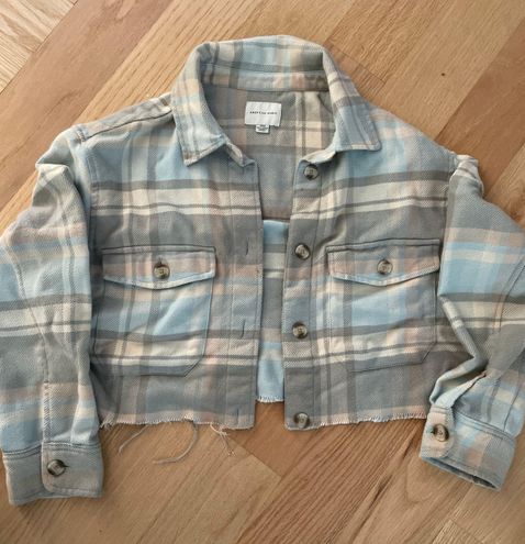 American Eagle Cropped Flannel 